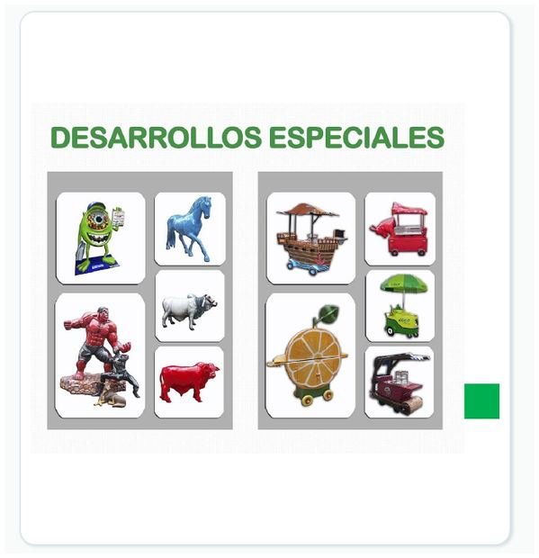 Desarrollos especiales en fibra de vidrio