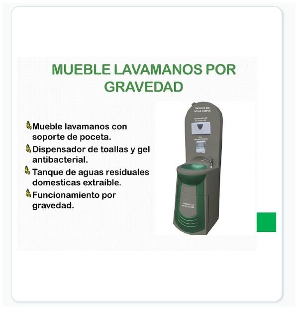 Ficha visual de Lavamanos por gravedad