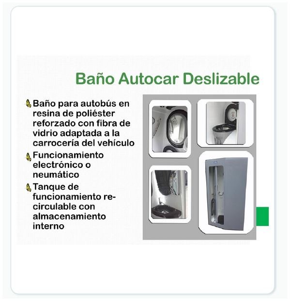 Ficha visual de Baño autocar deslizable