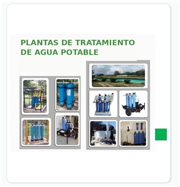 Plantas de tratamiento de agua potable - venta de todo tipo de filtros para potabilizar agua